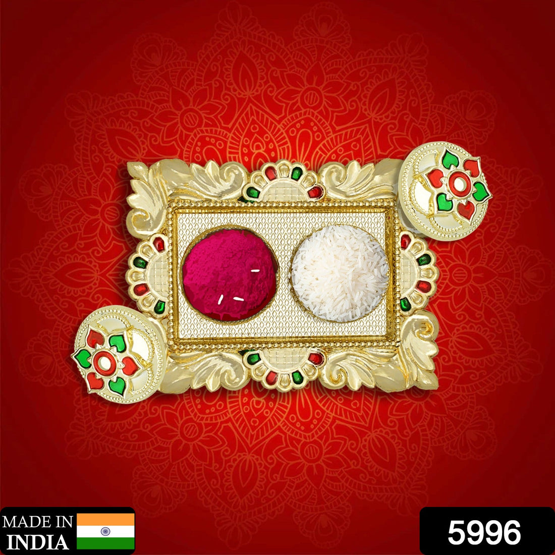 Rakasha Bandhan Special Puja Thali, Kumkum Thali Holder, Pooja Return Gift, Indian Housewarming Gifts, Brother / Bhai / Bhabhi / Sister / Family  Rakhi for Rakshabandhan, Diwali - Shopmania Wholesale