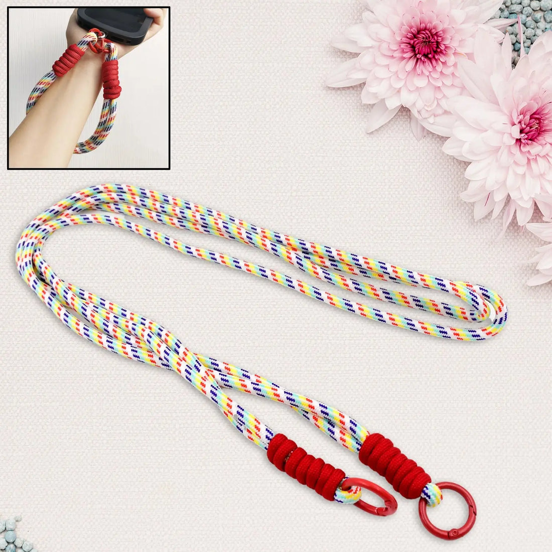 Universal lanyard for phone, Cross-body Cell Phone Lanyard  With All Smartphones (1 pc / 52 Inch / Multicolor) your brand