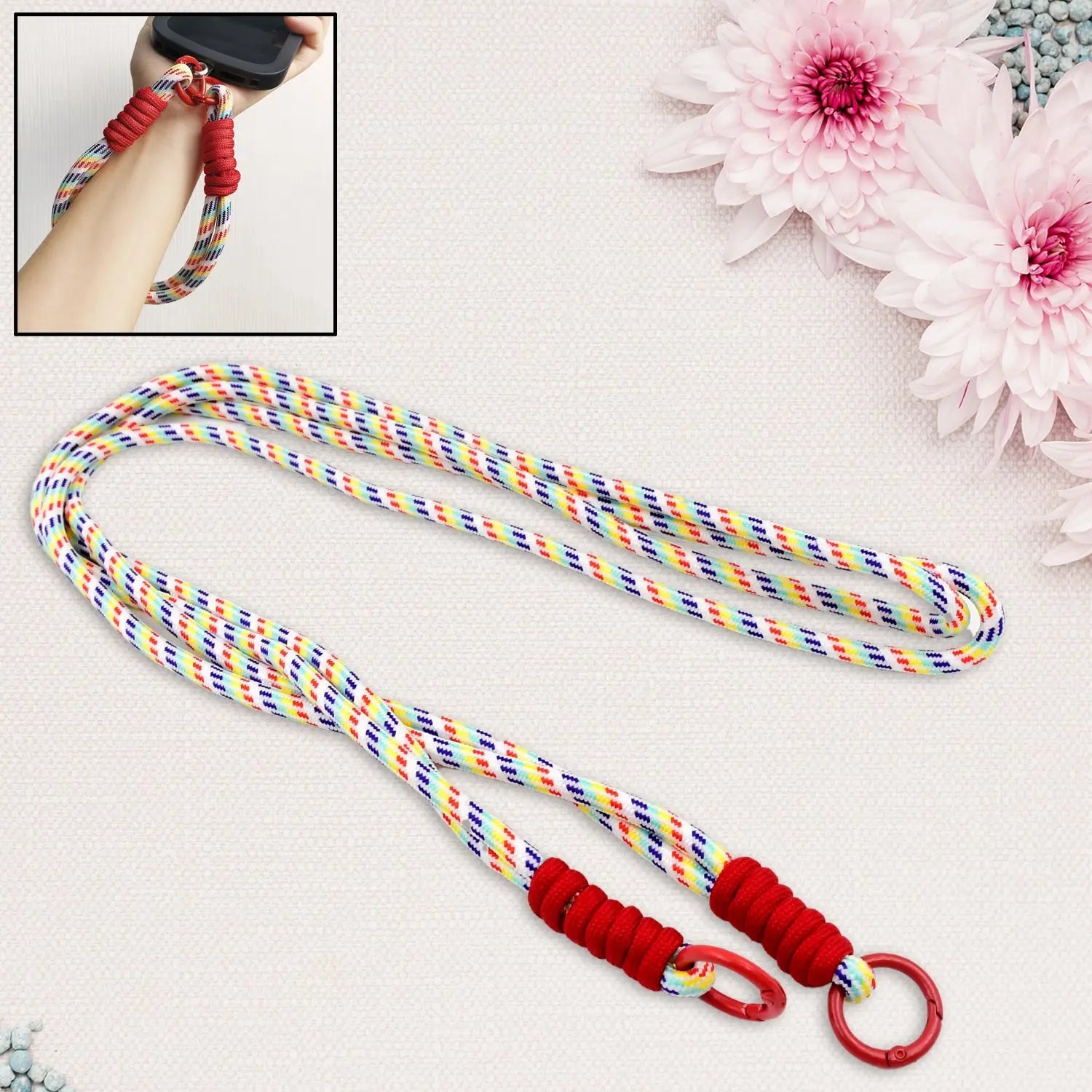 Universal lanyard for phone, Cross-body Cell Phone Lanyard  With All Smartphones (1 pc / 52 Inch / Multicolor) your brand