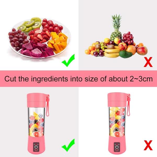Multi-Purpose Portable USB Electric Juicer 6-Blades, Protein Shaker, Blender Mixer Cup (380 ML) - Shopmania Wholesale