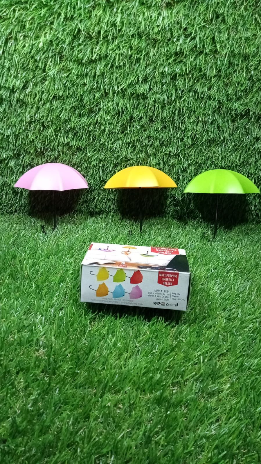 Multipurpose Umbrella Key Hat Holder Wall Hanging Hook Multicolor your brand