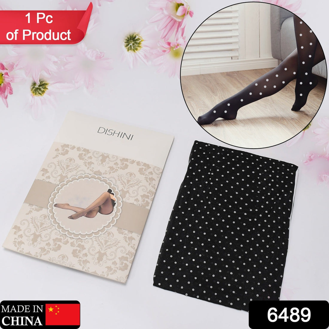 White dot design body stocking