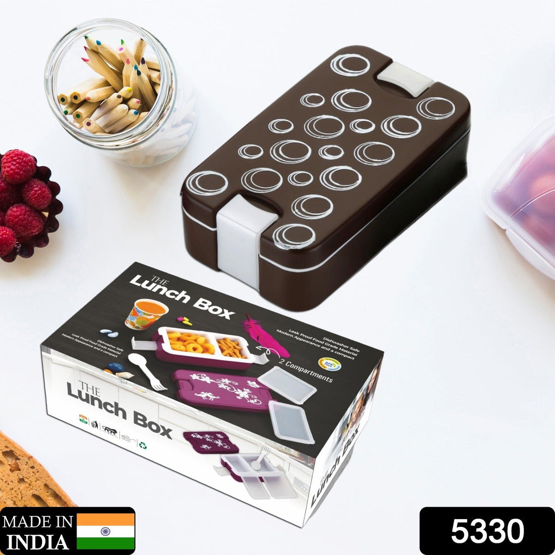 Two-compartment lunch box