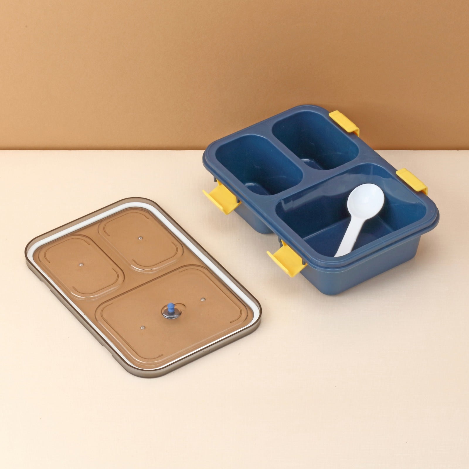 Plastic Lunch Box for Kids, Lunch Box for Kids 3 Compartment Insulated Lunch Box Tiffin Box for Boys, Girls, School & Office Men (3 Compartment Lunch Box) - Shopmania Wholesale