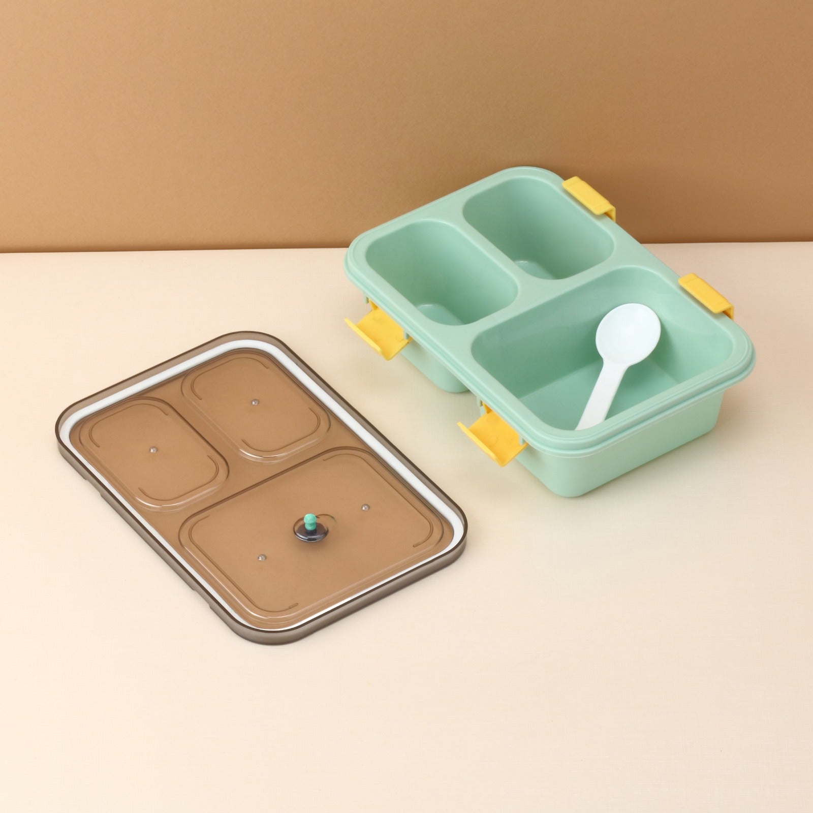Plastic Lunch Box for Kids, Lunch Box for Kids 3 Compartment Insulated Lunch Box Tiffin Box for Boys, Girls, School & Office Men (3 Compartment Lunch Box) - Shopmania Wholesale