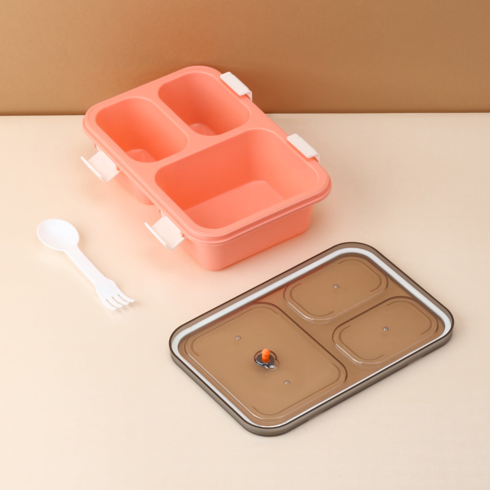 Plastic Lunch Box for Kids, Lunch Box for Kids 3 Compartment Insulated Lunch Box Tiffin Box for Boys, Girls, School & Office Men (3 Compartment Lunch Box) - Shopmania Wholesale