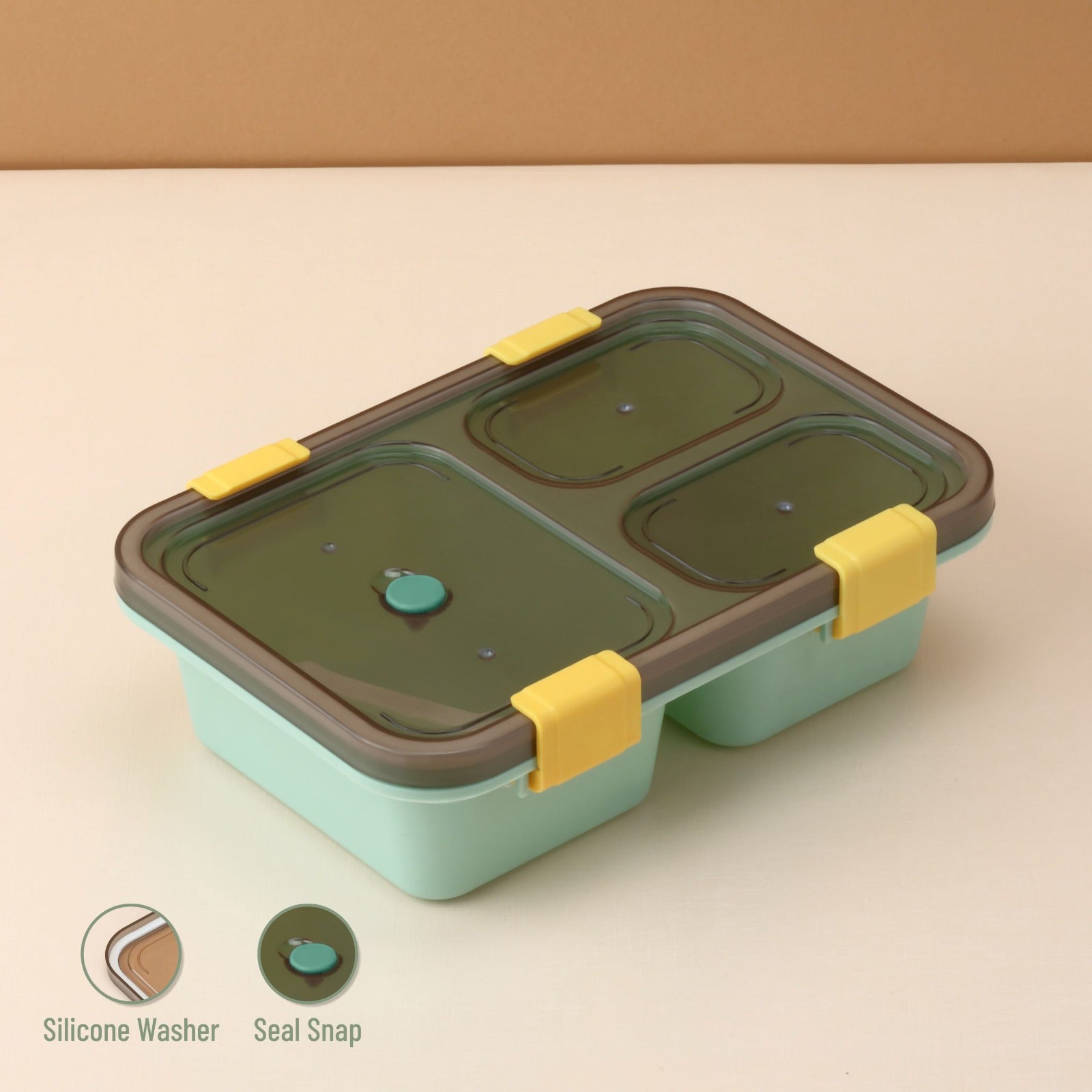 Plastic Lunch Box for Kids, Lunch Box for Kids 3 Compartment Insulated Lunch Box Tiffin Box for Boys, Girls, School & Office Men (3 Compartment Lunch Box) - Shopmania Wholesale