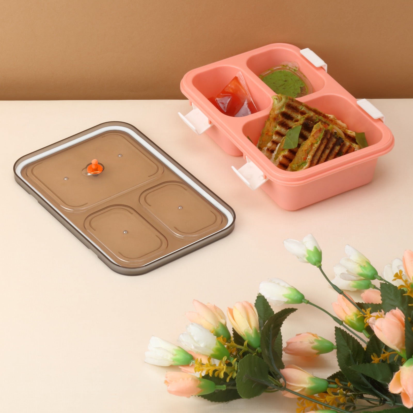 Plastic Lunch Box for Kids, Lunch Box for Kids 3 Compartment Insulated Lunch Box Tiffin Box for Boys, Girls, School & Office Men (3 Compartment Lunch Box) - Shopmania Wholesale
