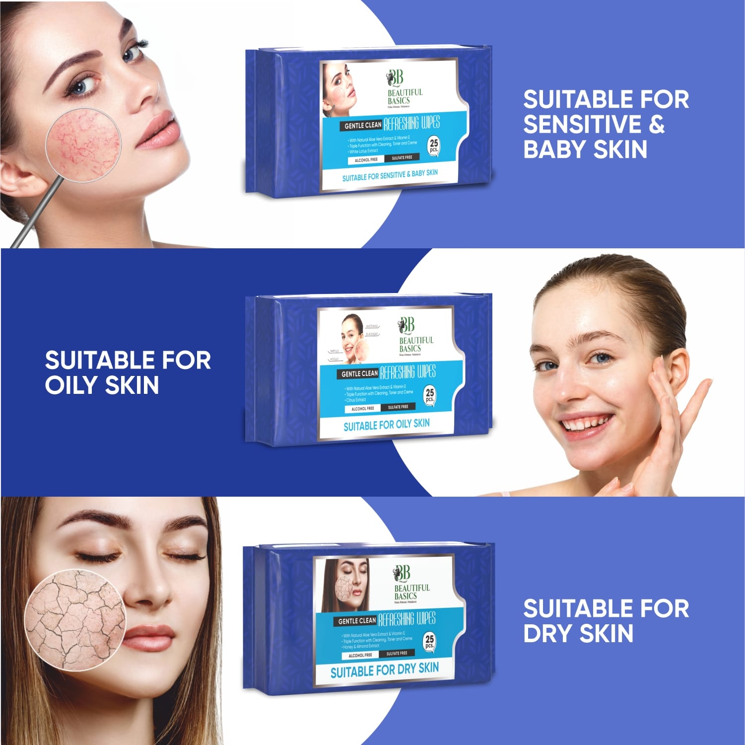 Refreshing Wet Wipes for Face | Facial Cleansing | Refreshing & Skin Hydration| Soothing for skin | pH Balance & Alcohol Free | Nourishing with Fruit extract | 25 Wipes - Shopmania Wholesale