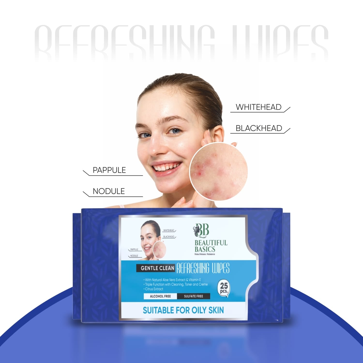 Refreshing Wet Wipes for Face | Facial Cleansing | Refreshing & Skin Hydration| Soothing for skin | pH Balance & Alcohol Free | Nourishing with Fruit extract | 25 Wipes - Shopmania Wholesale