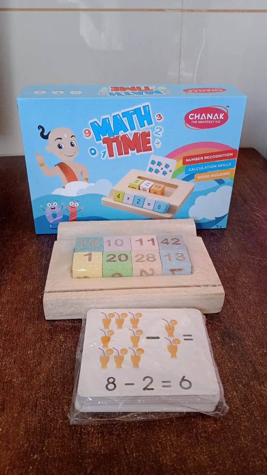 Wooden MathTime for Kids - Educational Math Card Game your brand