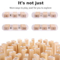 Wooden Tumbling Stacking Tower Game, Zenga tower (48 Pcs Blocks 2 Dices) your brand