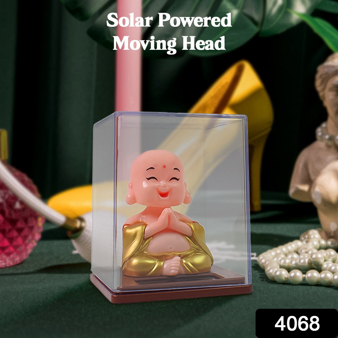 Solar Power Moving Head Buddha Statue Car Ornament (1 Pc  Mix Color) - Shopmania Wholesale
