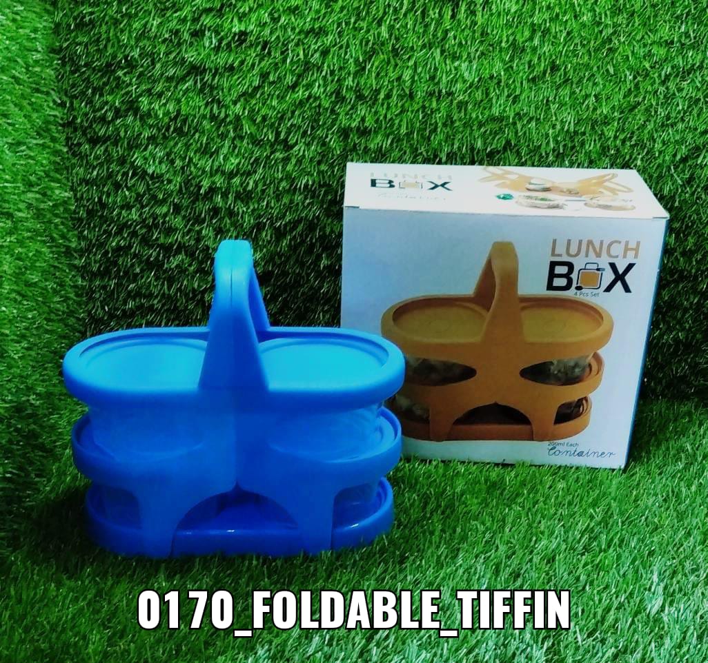 Lunch Box (200 ml each Container) with Attractive Stand - 4 pcs - Shopmania Wholesale