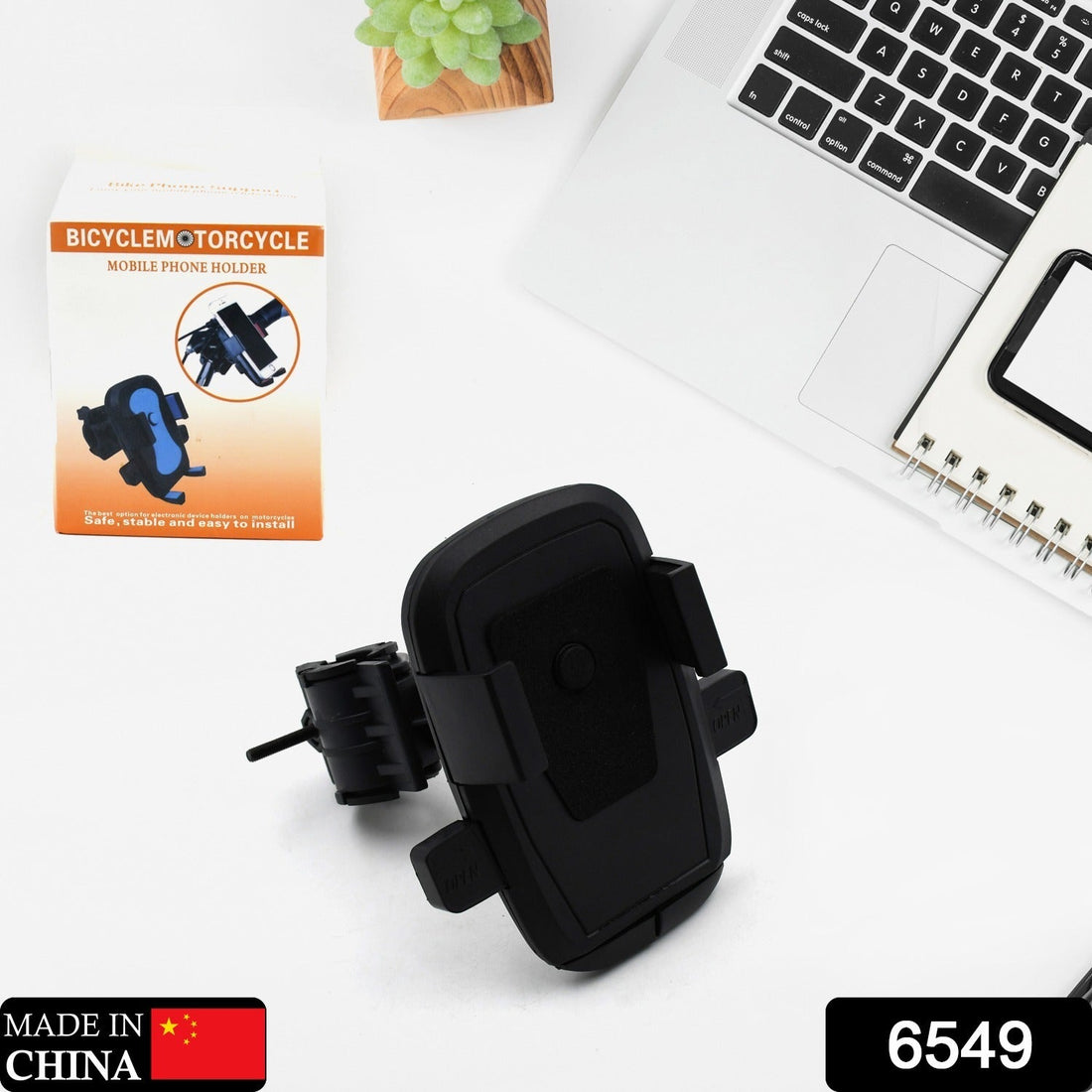 Motorcycle phone mount for handlebar