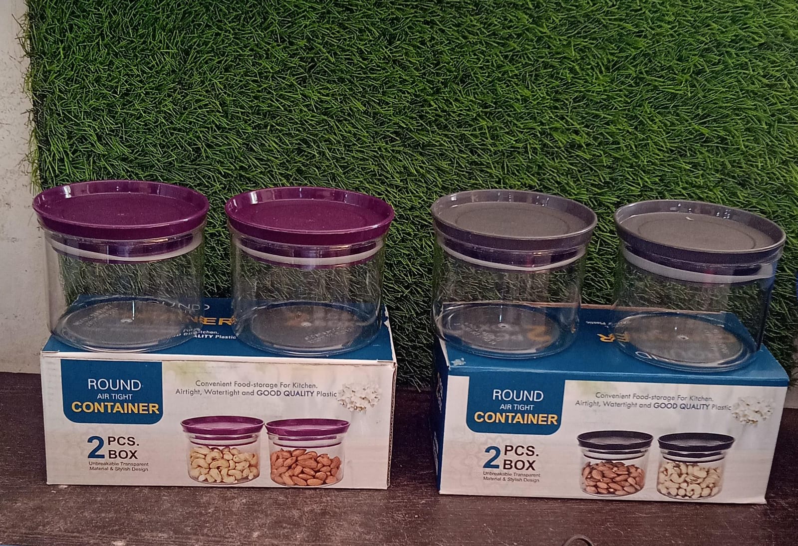 Air Tight & Unbreakable Kitchen Jar Set Food Storage Containers for Dry Fruits, Spices, Snacks, Pulses (2 Pcs Set) your brand