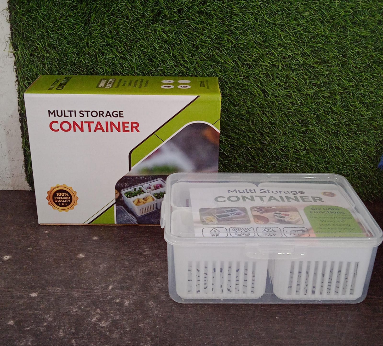 Fridge Storage Boxes Freezer Storage Containers, Container for Kitchen Storage Set, Storage in Kitchen, Vegetable Storage, Draining Crisper Refrigerator Food Box (1 Pc) your brand