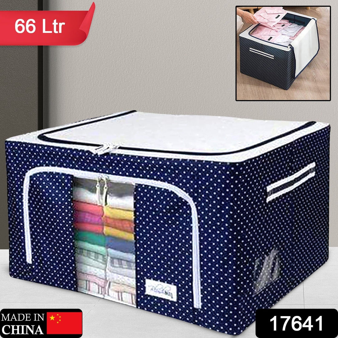 Foldable Steel Frame Clothes Living Storage Organizer Handled Bag your brand
