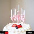 Luxury birthday candle set with cake toppers and holders