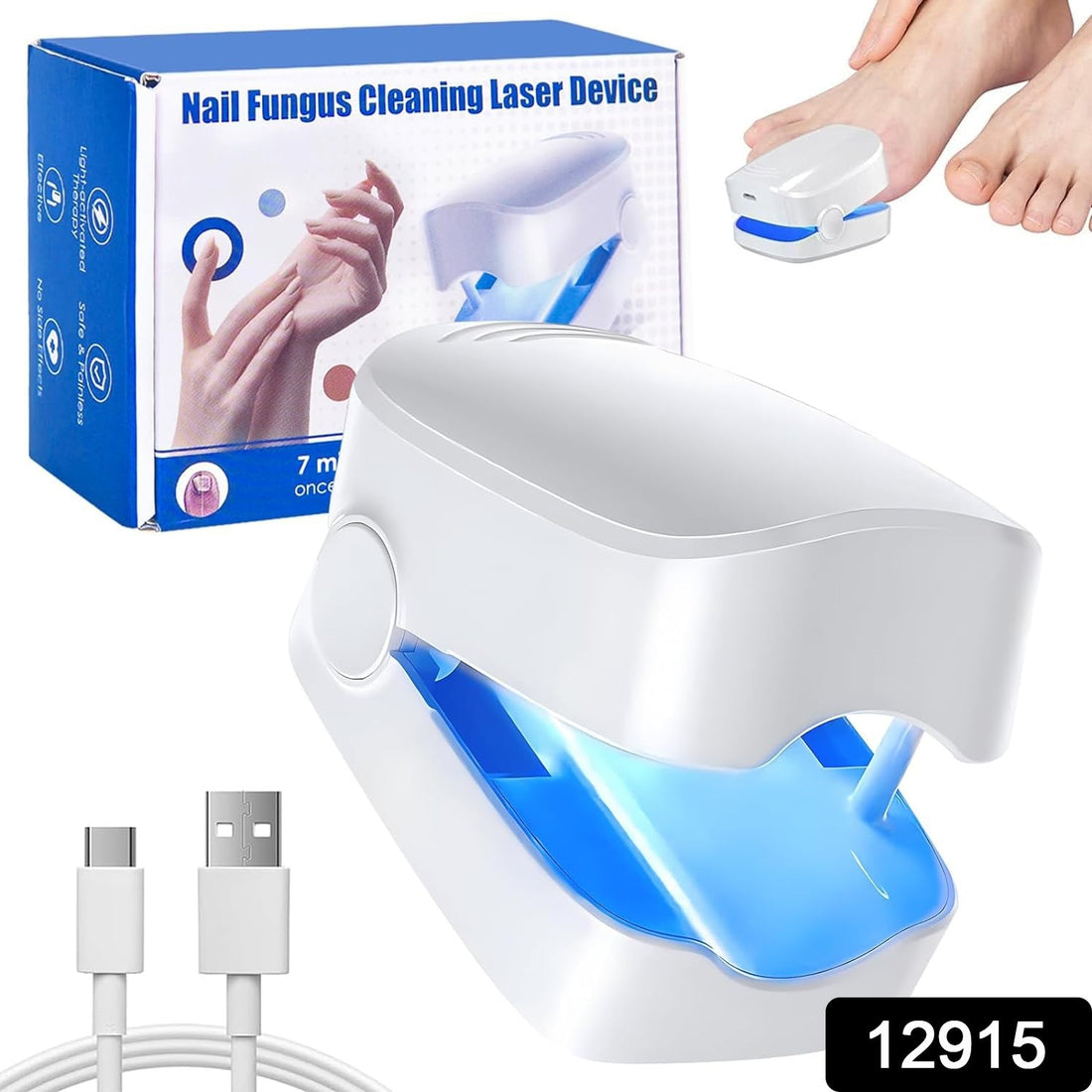 Rechargeable Nail Fungus Treatment for Toenail, Toe Nail Fungal Treatment Nail Fungus Laser Device, Anti-Fungal Nail Treatment for Hand & Feet Infections Remover for Home Use - Shopmania Wholesale