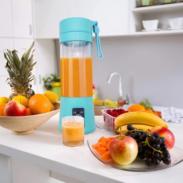 Multi-Purpose Portable USB Electric Juicer 6-Blades, Protein Shaker, Blender Mixer Cup (380 ML) - Shopmania Wholesale