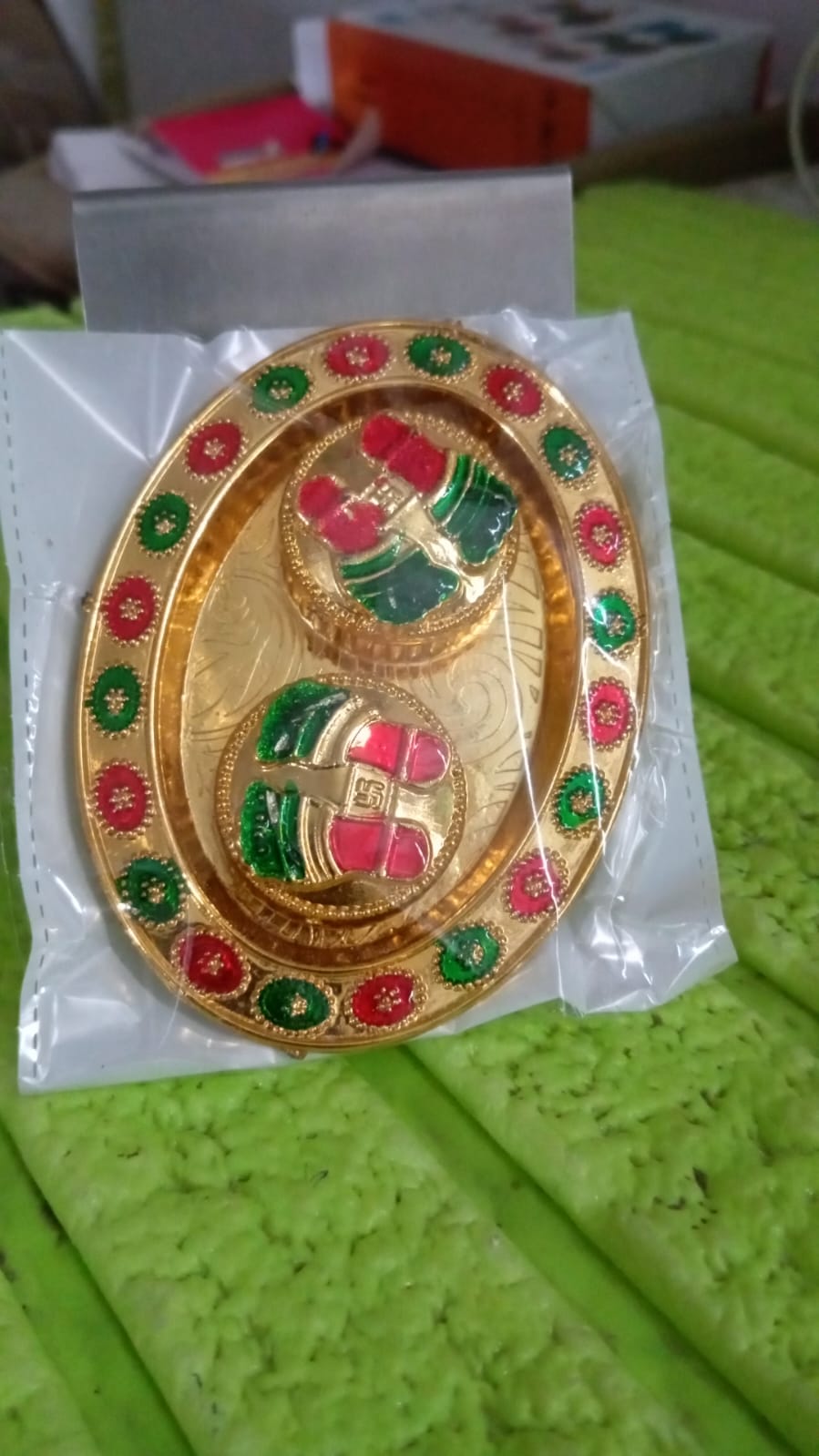 Oval Shape Special Puja Thali (1 Pc / Mix Design) - Shopmania Wholesale