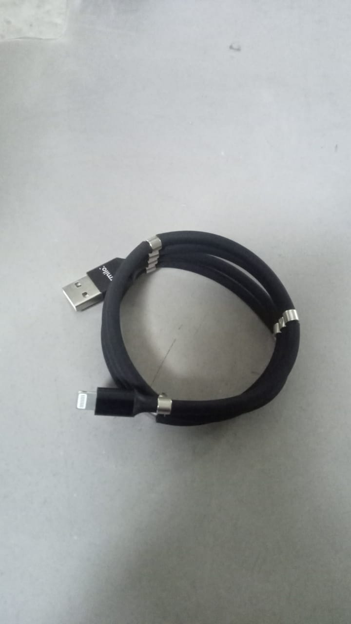USB Cable, Charging Cable 3A Fast Charge and Sync Most Stunning Charging Cable, Magnetic Charging Cable Charging Cable for Phone (Compatible with (No More Messy Cables in Car & Home), (120 CM), ( Black), One Cable) - Shopmania Wholesale