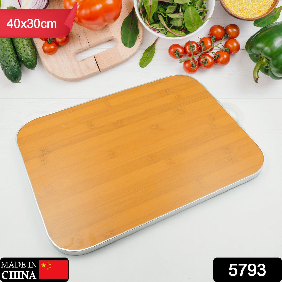 Large wooden chopping board for kitchen use