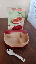 Airtight Food Grade Tiffin Box with 2 in 1 Spoon And 2 Compartment - Shopmania Wholesale