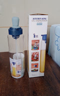 2 in 1 Transparent oilar dispenser with Silicone Oil Dropper Nozzle (1 Pc / With Brush / 1 Ltr.) - Shopmania Wholesale