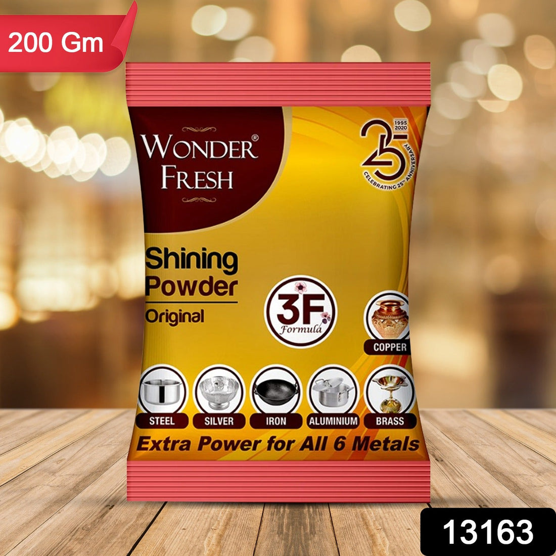 Shining Powder, Cleans and Polishes Copper, Brass, Silver, Aluminum, Iron, and Steel, Removes Tarnish and Oxidation (200 GM) - Shopmania Wholesale