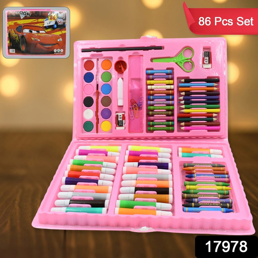 17978 Art Set Kids Art Supplies Coloring Case Kit Painting & Drawing Sets for Kids Boys Girls Gifts Toys Age 4 & Above - Mix Colors, Kids Colorful Bag (86 Pcs Set) your brand