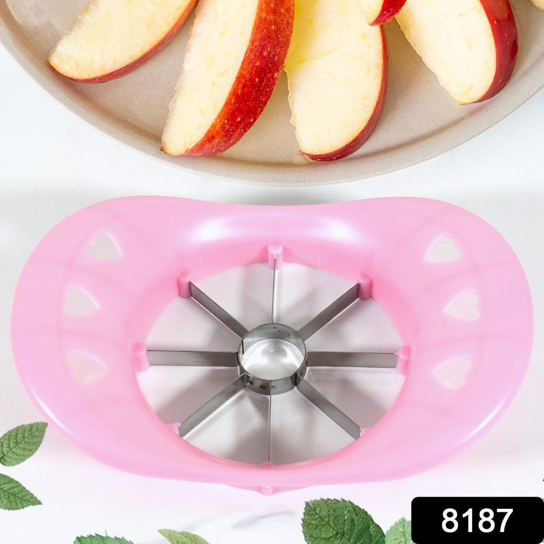 Multi Purpose Fruit Slicer Apple Cutter Regular With 8 Stainless Steel Blades Apple Slicer (1 Pc) - Shopmania Wholesale