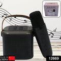 Wireless Speaker Microphone Set, RGB Light Support Memory Card PortableKaraoke Machine Perfect  for Travel TV your brand