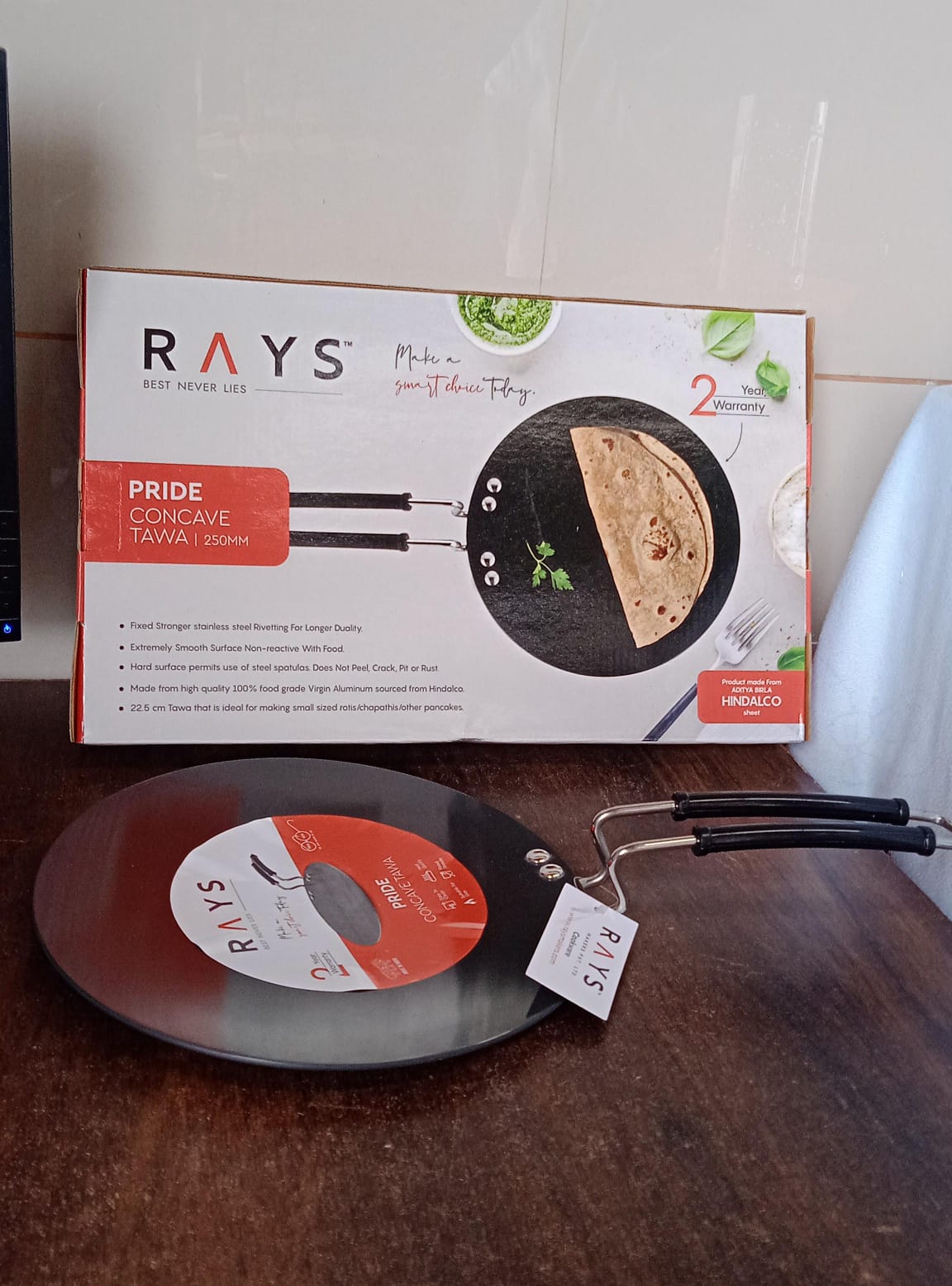 Multi Purpose Aluminium Rays Roti Tawa (10 Inch / 3 MM / 1-Year warranty) your brand