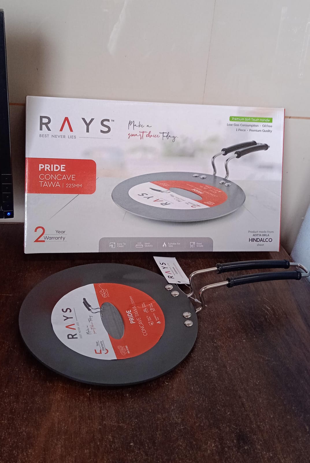 Multi Purpose Aluminium Rays Roti Tawa (9 Inch / 2-Year warranty) your brand