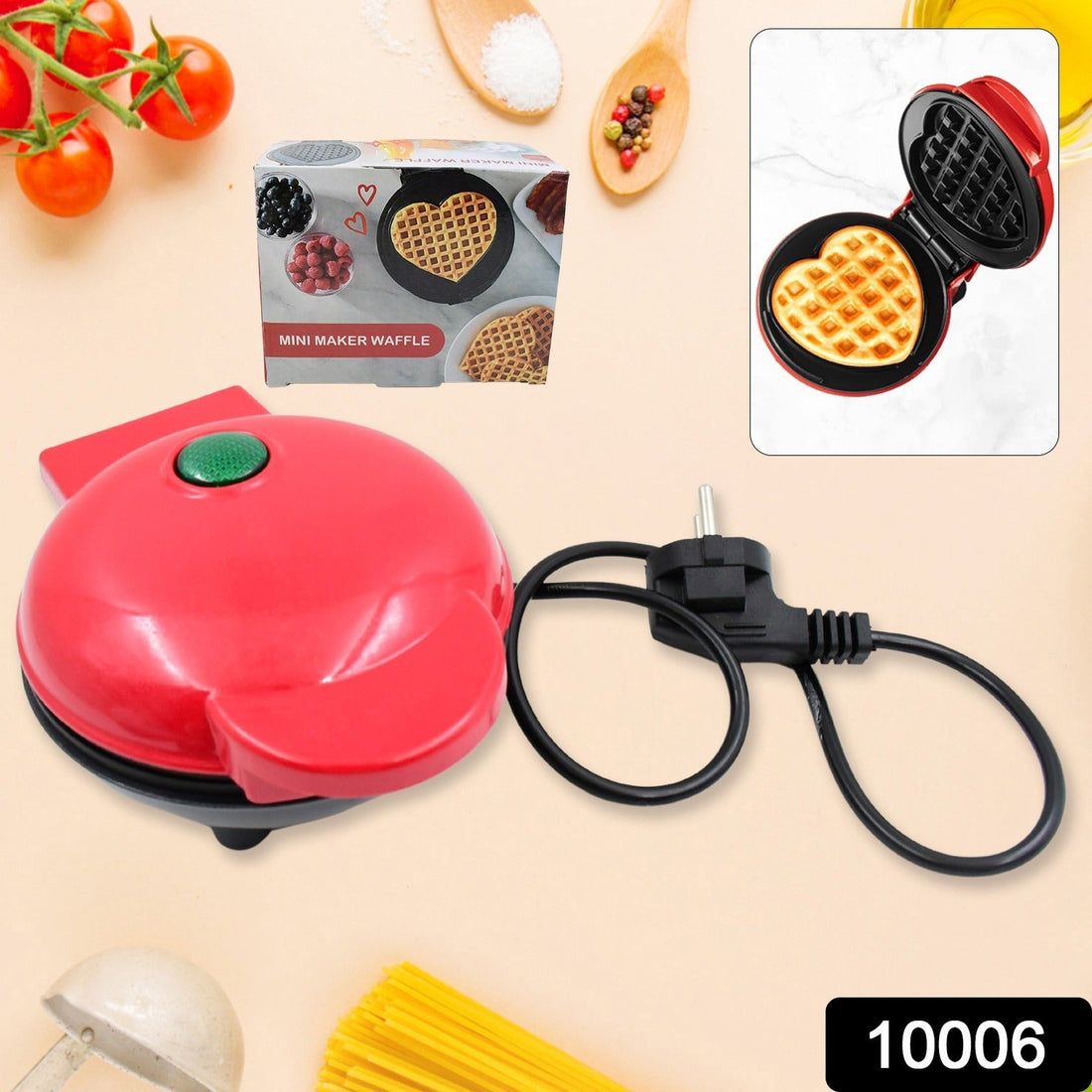Mini Waffle Maker Machine Waffle Iron Home Appliances Kitchen Gift Easy To Clean, On-Stick Surfaces, Perfect Breakfast, Dessert, Sandwich, Pan Cakes, Paninis / Other Snacks Machine - Shopmania Wholesale