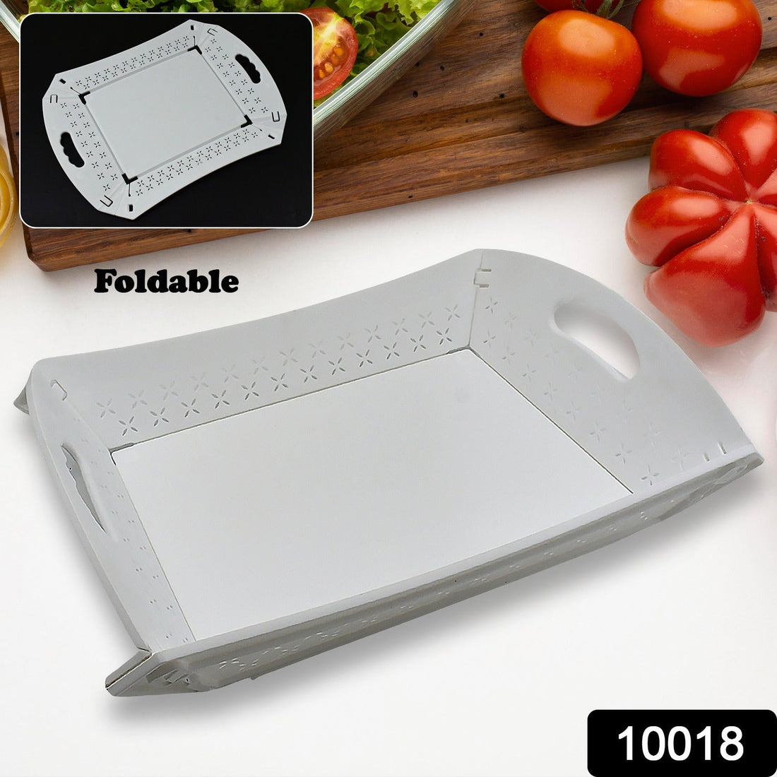 Foldable Serving Tray Plastic Serving Tray With Handle Serving Tray For Food, Kitchen, Outdoors, Restaurants (1 Pc) - Shopmania Wholesale