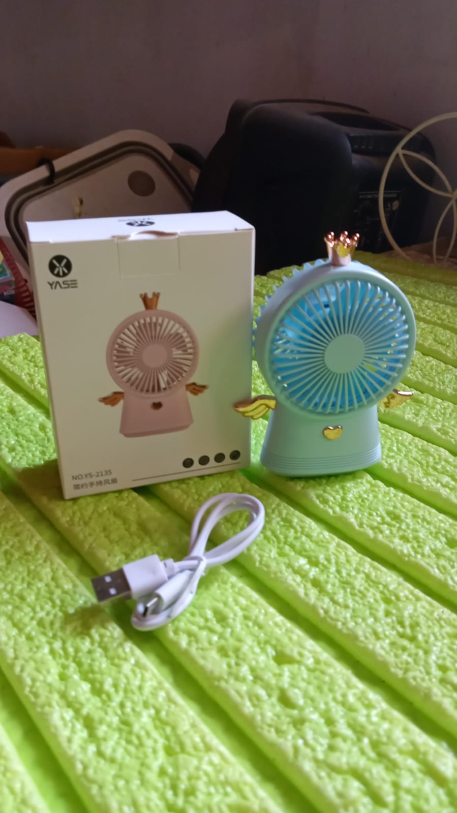 Cute Electric Mini Handheld Fan, Portable USB Rechargeable Mini Fan for Home, Office, Travel and Outdoor Use (1 Pc) your brand