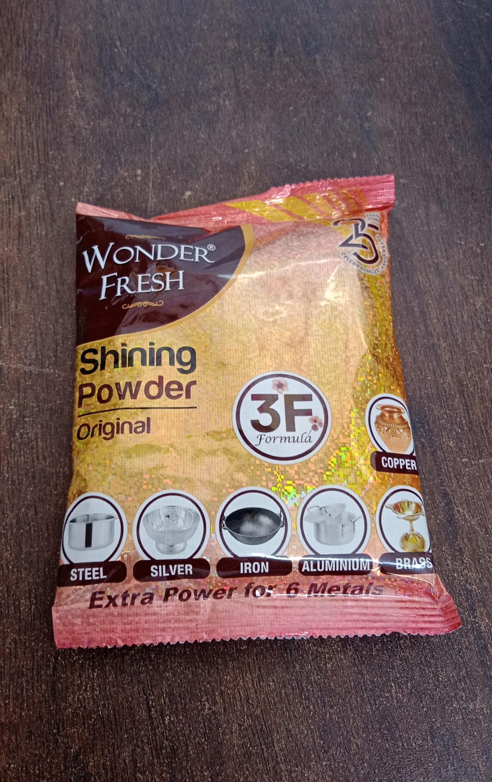 Shining Powder, Cleans and Polishes Copper, Brass, Silver, Aluminum, Iron, and Steel, Removes Tarnish and Oxidation (200 GM) - Shopmania Wholesale