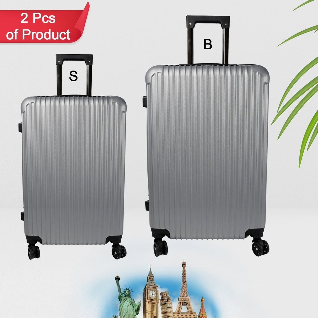 Trolley Bag for Men & Women, Multi Color, Set of 2 (Big & Small) your brand