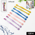 2-in-1 Tooth Brush with Tongue Scraper, Soft Bristle & Long Handle (8Pcs) Soft Toothbrush your brand