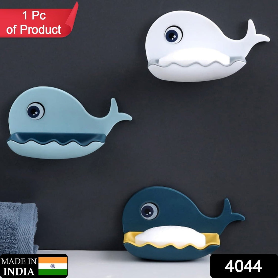 Fish-shaped soap holder, double-layer, wall-mounted