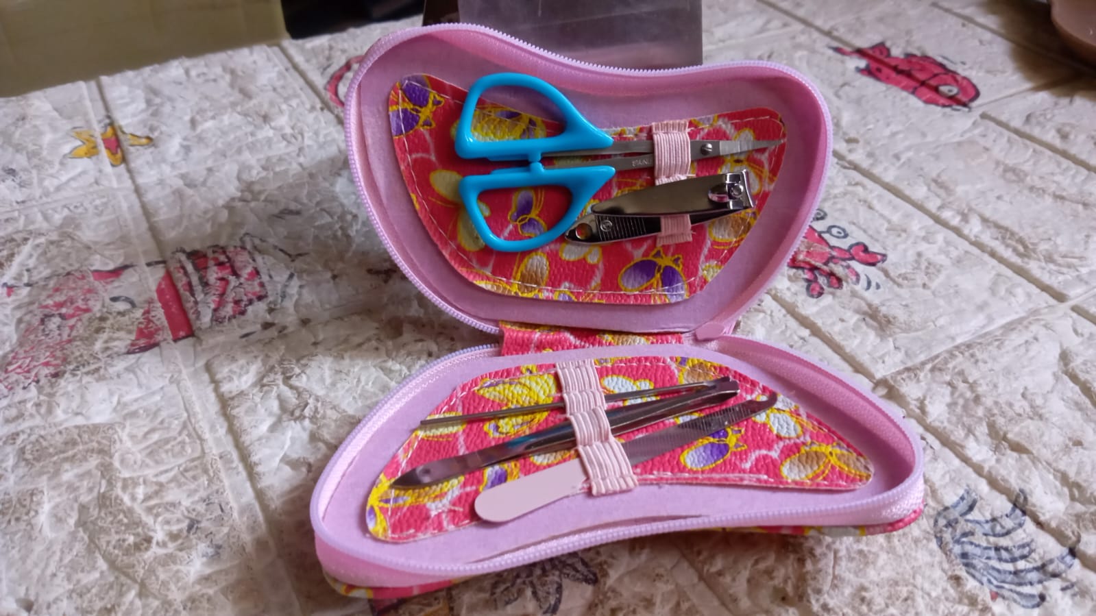 5 IN 1 Stainless Steel Professional Manicure Set, Nail Cutter For Women, Nail Scissors, Luxury Grooming Kit your brand