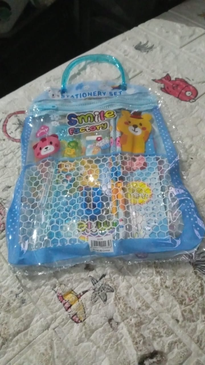 Stationery Kit for Kids - Stationery Set, Includes Wooden Pencil, Sharpener, Pencil and Eraser Set, Birthday Return Gift for Kids, Boys, Girls, 2 Pencil, 1 Scale, 1 Notebook,1 Sharpener, 1 Eraser & With Zip Bag (6 Pcs Set) - Shopmania Wholesale