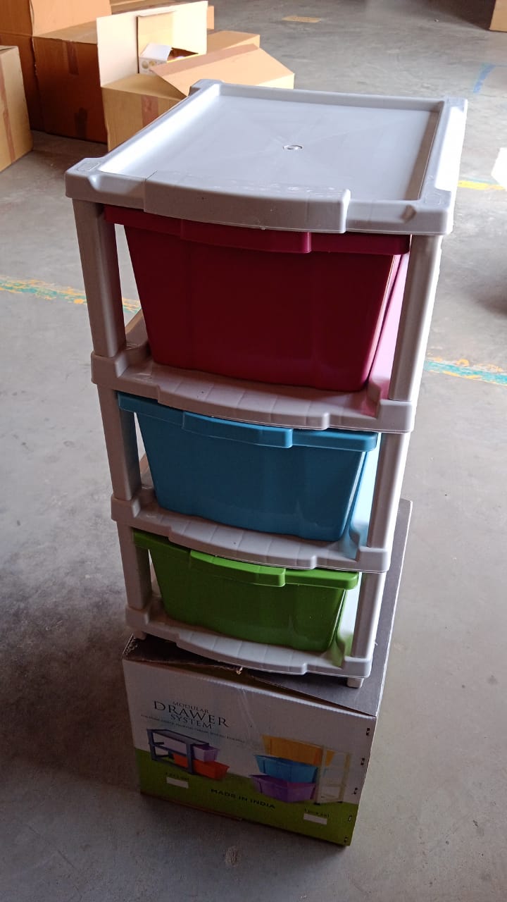 3-Layer Plastic Drawer Storage Organizer, Multi-Purpose Cabinet (1 Pc / Mix Color) your brand