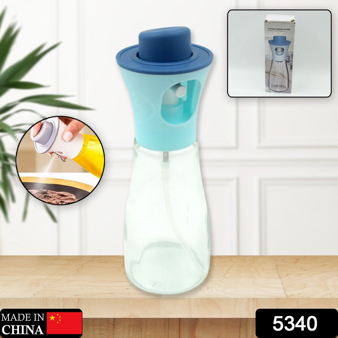 Plastic oil dispenser bottle, 200 ml, for cooking, mist spray for oil and vinegar.