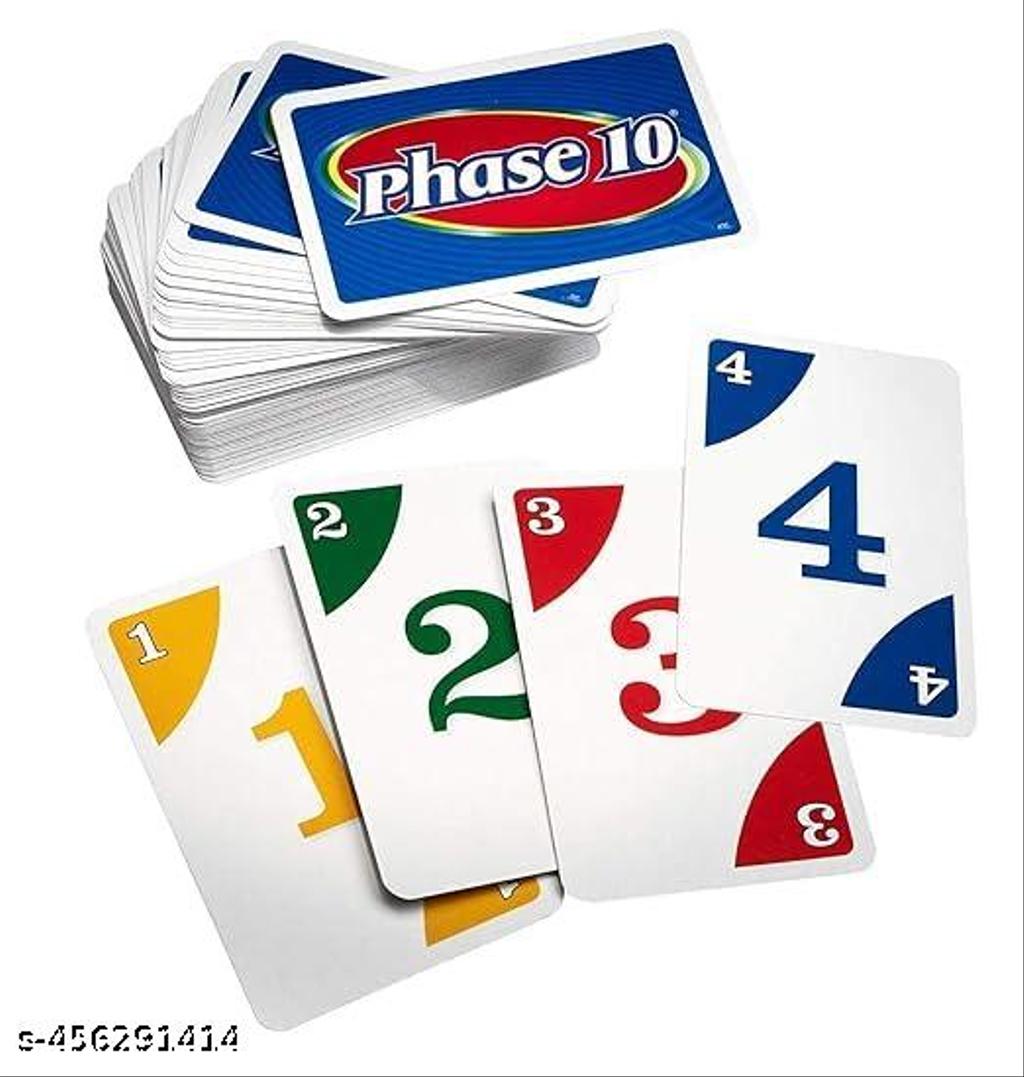 Phase 10 A Rummy Type Card Game with challenging and Exciting Twist Playing Game - Multicolor