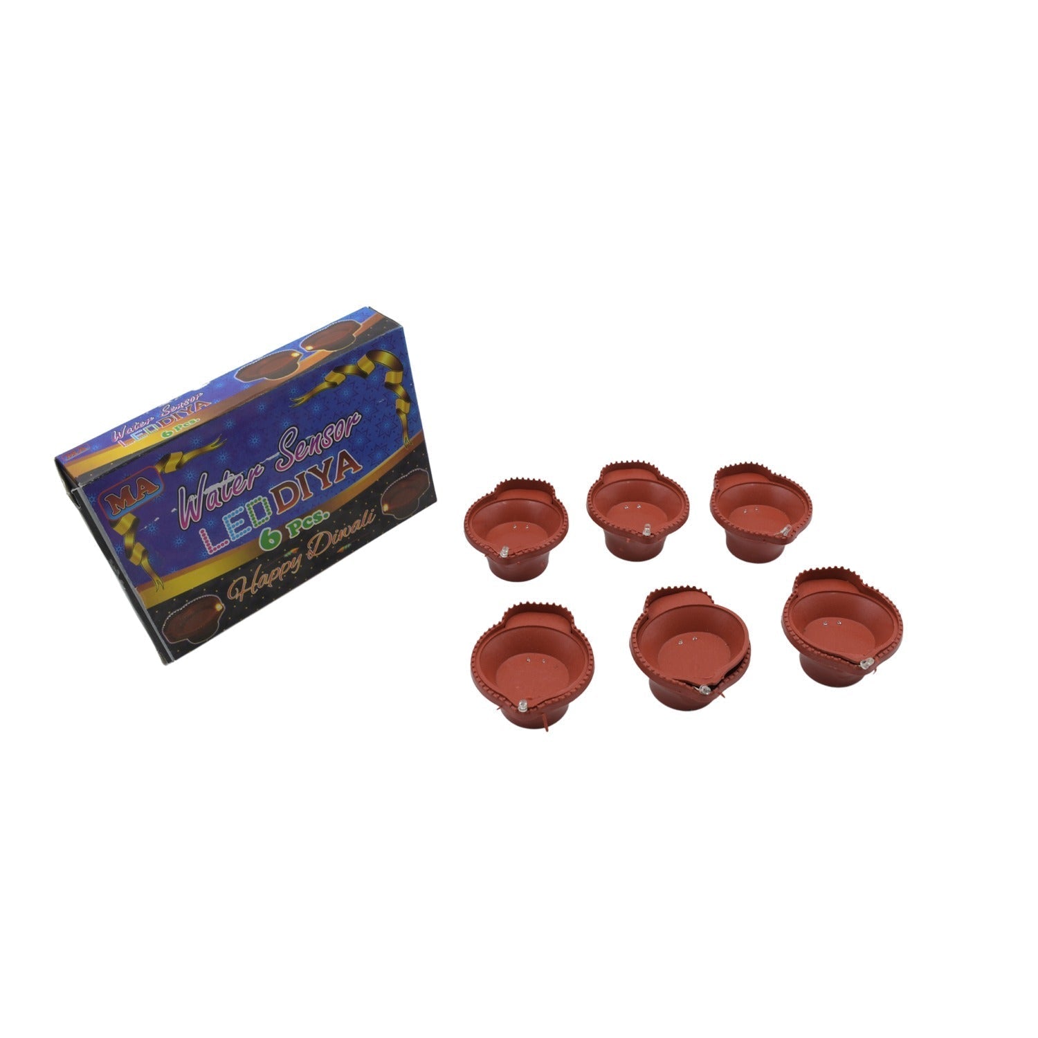 Water Sensor Diyas for Diwali Decoration | Diyas for Home Decoration| Diwali Decoration Items for Home Decor Diyas | Diwali LED Diyas Candle with Water Sensing Technology E-Diya (6Pc Set) - Shopmania Wholesale