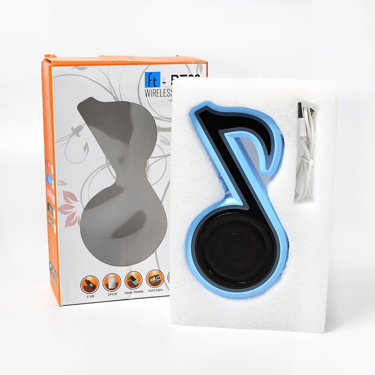 Mini Portable Music Note Shape Speaker Subwoofer Colorful Musical Note LED Lighting Sound For Creatives Gift Computer Phone Sound Equipment Bluetooth speaker (Media Player) - Shopmania Wholesale